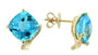 EFFY 14K YELLOW GOLD DIAMOND,BLUE TOPAZ EARRINGS