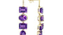 EFFY 14K YELLOW GOLD DIAMOND,AMETHYST EARRINGS