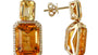 EFFY 14K YELLOW GOLD DIAMOND,CITRINE EARRINGS