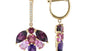 EFFY 14K YELLOW GOLD DIAMOND,AMETHYST,RHODOLITE,PINK TOURMALINE,PINK SAPPHIRE EARRINGS