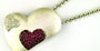 EFFY 925 STERLING SILVER DIAMOND and RUBY PENDANT