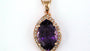 EFFY 14K ROSE GOLD DIAMOND and AMETHYST PENDANT