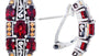 EFFY 925 STERLING SILVER/18K YELLOW GOLD ,GARNET EARRINGS