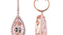 EFFY 14K ROSE GOLD DIAMOND,MORGANITE EARRINGS