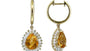 EFFY 14K YELLOW GOLD DIAMOND,CITRINE EARRINGS