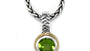 EFFY 925 18K YELLOW GOLD/SILVER PERIDOT PENDANT