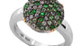 EFFY 925 EFFY 925 STERLING SILVER/18K YELLOW GOLD GREEN SAPPHIRE,TSAVORITE RING