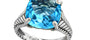 EFFY 925 STERLING SILVER BLUE TOPAZ RING