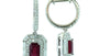EFFY 18K WHITE GOLD NATURAL RUBY EARRINGS