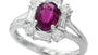 EFFY 18K WHITE GOLD NATURAL RUBY,RUBY RING