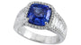 EFFY 18K WHITE GOLD NATURAL SAPPHIRE RING
