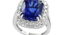 EFFY 18K WHITE GOLD DIAMOND,TANZANITE RING