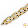14KY 8.10CTW PC DIAMOND MENS BRACELET