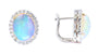 EFFY 14K WHITE GOLD ,OPAL EARRINGS