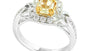 EFFY 18K WHITE and YELLOW GOLD RING