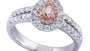 EFFY 18K WHT/RSE GLD ,DIA/PNK-DIA RING