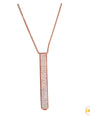14KR 0.55CTW DIAMOND NECKLACE - VERTICAL BAR