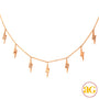 14KR 0.15CTW DIAMOND NECKLACE - 7 LIGHTING BOLTS