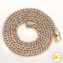 10KY 7.45CTW DIAMOND SQUARE LINK MIAMI CUBAN CHAIN