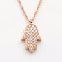 14KR 0.25CTW DIAMOND - HAMSA NECKLACE