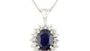EFFY 14K YELLOW GOLD DIAMOND,NATURAL SAPPHIRE PENDANT