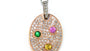 EFFY 14K WHITE and ROSE GOLD DIAMOND,PINK SAPPHIRE,TSAVORITE,YELLOW SAPPHIRE PENDANT