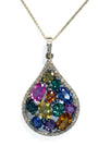Effy 14K Yellow Gold Diamond,Natural Ceylon Sapphire,Green Sapphire,Orange Sapphire,Pink Sapphire,Purple Sapphire,Tsavorite,Yellow Sapphire Pendant