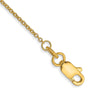 14k 1mm Round Open Link Cable Chain Anklet