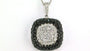 EFFY 14K WHITE GOLD DIAMOND,BLACK DIAMOND, PENDANT
