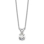 14kw 1/2ct Lab Grown Dia VS/SI+ G+ 4 Prong 18in Solitaire Necklace