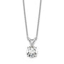 14kw 3/4ct Lab Grown Dia VS/SI+ G+ 4 Prong 18in Solitaire Necklace