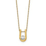 14k 1/3ct Lab Grown Dia VS/SI+ G+ Comp 18in U-Shape Pendant Necklace