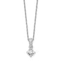 14k White Gold 1/3ct Lab Grown Diamond VS/SI+ G+ 18in Pendant Necklace