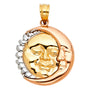 14K 3C Moon & Sun Pendant