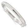 Sterling Silver Polished and D/C 7.25mm Hinged Bangle