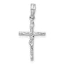 Sterling Silver Rhodium-plated Polished Thin Crucifix Pendant