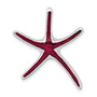 Sterling Silver Rhodium-plated Polished Enameled Dancing Starfish Slide