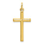 Sterling Silver Gold-tone Polished Cross Charm