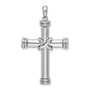 Sterling Silver Rhodium-plated Polished X-Center Latin Cross Pendant