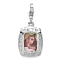 Sterling Silver Amore La Vita Rhodium-pl Polished My Baby Frame Charm