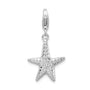 Sterling Silver Amore La Vita Rhodium-plated Polished Starfish Charm