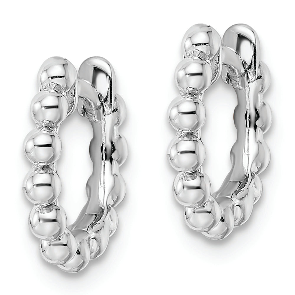 Sterling Silver RH Beaded Hoop Earrings