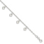 Sterling Silver Polished Puffed Heart Anklet
