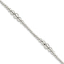 Sterling Silver Round Graduated Beaded Bracelet