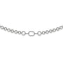 Sterling Silver Rhodium-plated Polished CZ Fancy Link w/3 in ext. Necklace