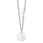 Sterling Silver Rhodium-plated Kitty and Fish w/1 in Ext Necklace