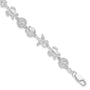 Sterling Silver Rhodium-plated Polished/Textured Sea Life Bracelet