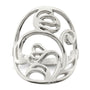 Sterling Silver Polished Wavy Design Ring