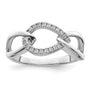 Sterling Silver Rhodium-plated Polished Teardrop CZ Ring