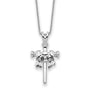 Sterling Silver Antiqued IBTJ Cross 22in Necklace